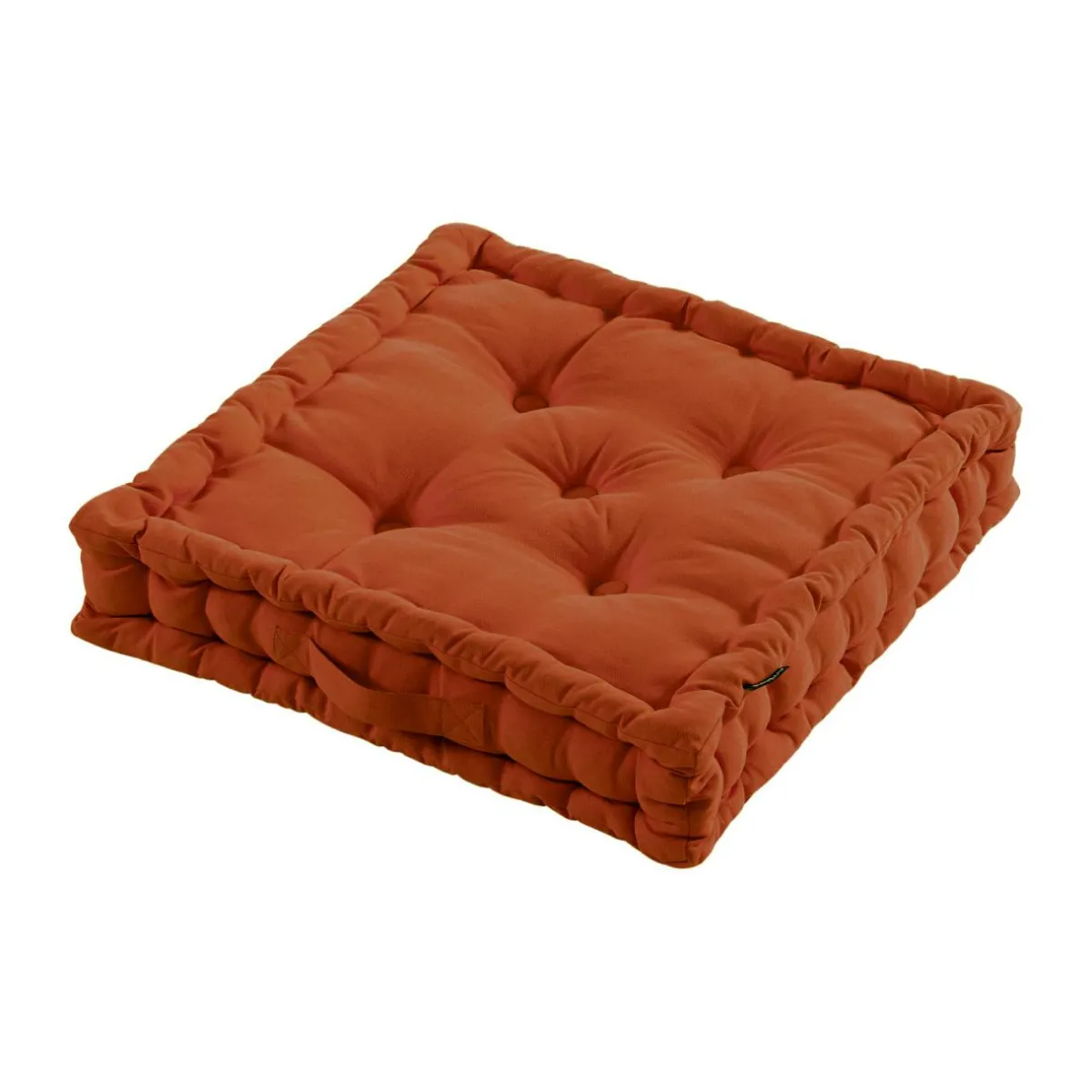 EMINZA Coussin de sol coton (50 x 50 cm) Pixel Terracotta Outlet