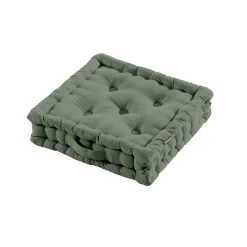 EMINZA Coussin de sol coton (40 x 40 cm) Pixel Vert kaki Best