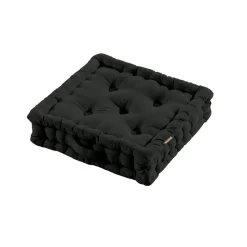 EMINZA Coussin de sol coton (40 x 40 cm) Pixel Noir Sale