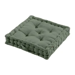 EMINZA Coussin de sol coton (50 x 50 cm) Pixel Vert kaki Outlet