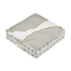 STOF Coussin de sol coton (45 x 45 cm) Blokken Gris