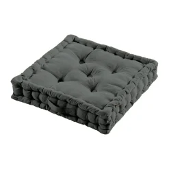 EMINZA Coussin de sol coton (50 x 50 cm) Pixel Gris Anthracite Sale