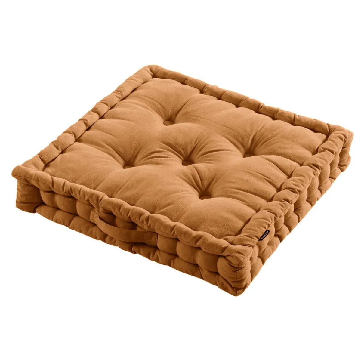 EMINZA Coussin de sol coton (60 x 60 cm) Pixel Camel Hot