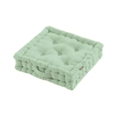 EMINZA Coussin de sol coton (40 x 40 cm) Pixel Vert menthe