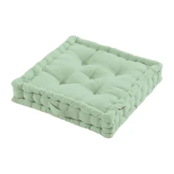 EMINZA Coussin de sol coton (50 x 50 cm) Pixel Vert menthe Best