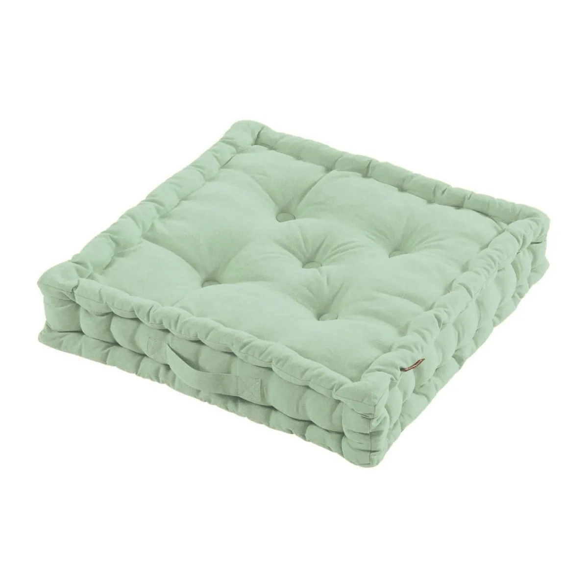 EMINZA Coussin de sol coton (50 x 50 cm) Pixel Vert menthe Best