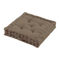 EMINZA Coussin de sol coton (50 x 50 cm) Pixel Taupe Clearance