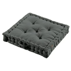 EMINZA Coussin de sol coton (60 x 60 cm) Pixel Gris Anthracite New