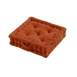 EMINZA Coussin de sol coton (40 x 40 cm) Pixel Terracotta Sale