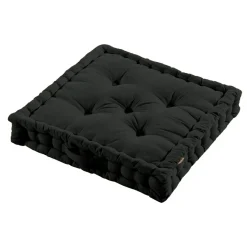 EMINZA Coussin de sol coton (60 x 60 cm) Pixel Noir Discount