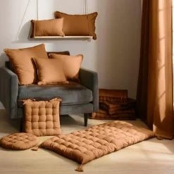 EMINZA Coussin de sol coton (40 x 40 cm) Pixel Camel Online