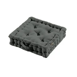 EMINZA Coussin de sol coton (40 x 40 cm) Pixel Gris Anthracite Sale