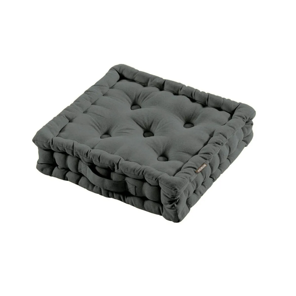 EMINZA Coussin de sol coton (40 x 40 cm) Pixel Gris Anthracite Sale