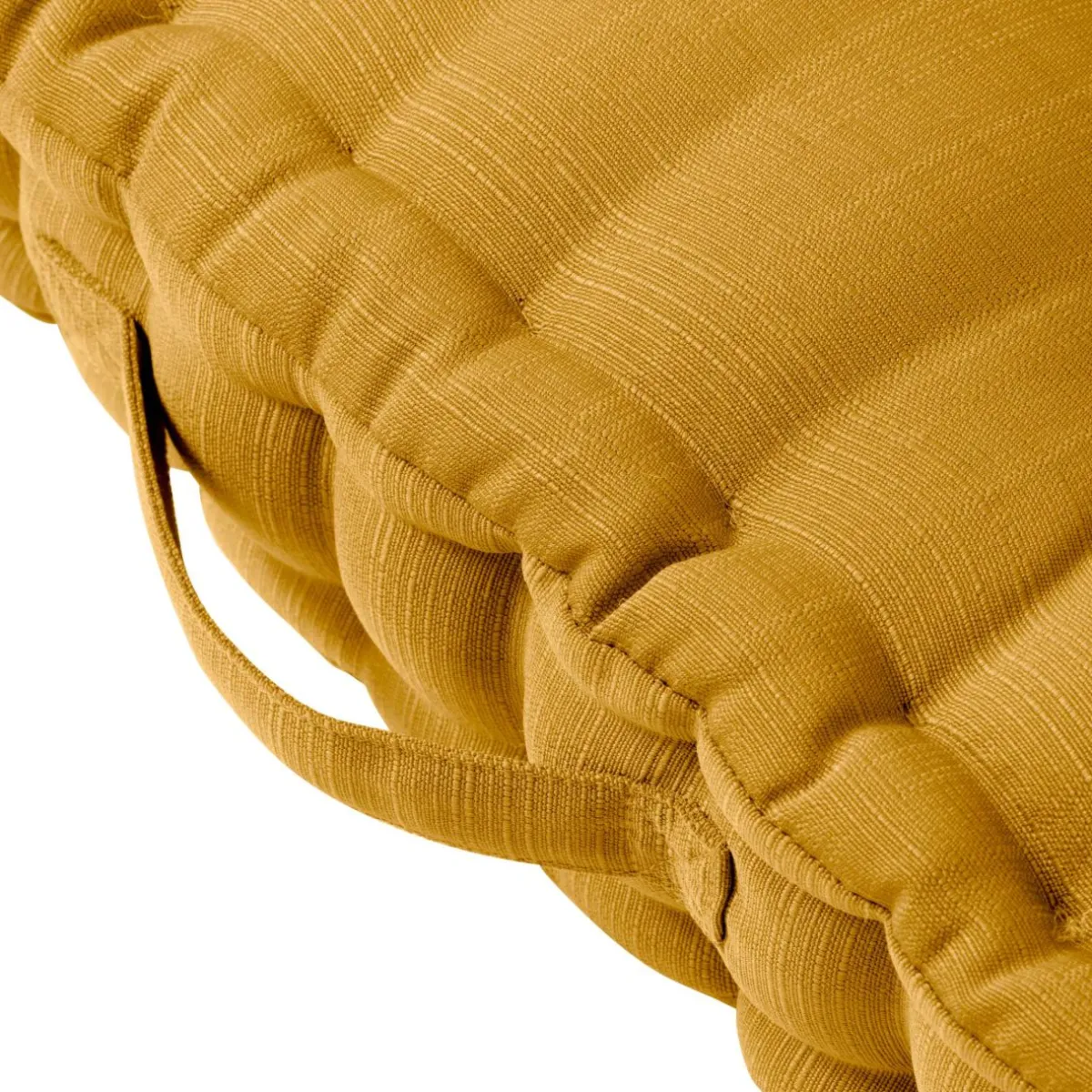 EMINZA Coussin de sol extérieur capitonné (50 x 50 cm) Sunset Jaune moutarde Online