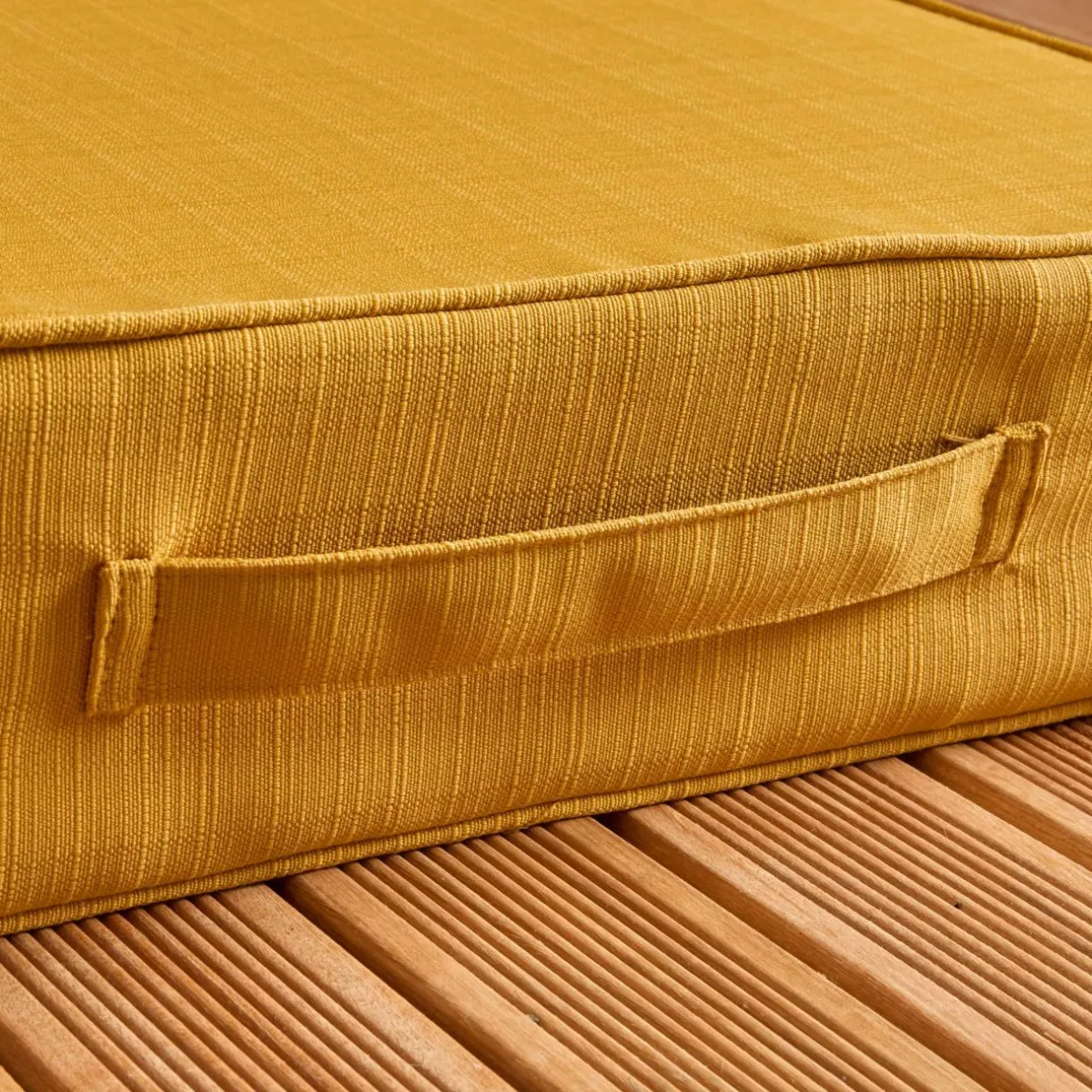 EMINZA Coussin de sol extérieur déhoussable (45 x 45 cm) Sunset Jaune moutarde Online