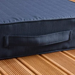 EMINZA Coussin de sol extérieur déhoussable (45 x 45 cm) Sunset Bleu nuit