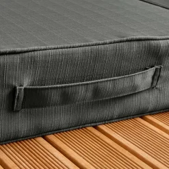 EMINZA Coussin de sol extérieur déhoussable (45 x 45 cm) Sunset Gris Anthracite
