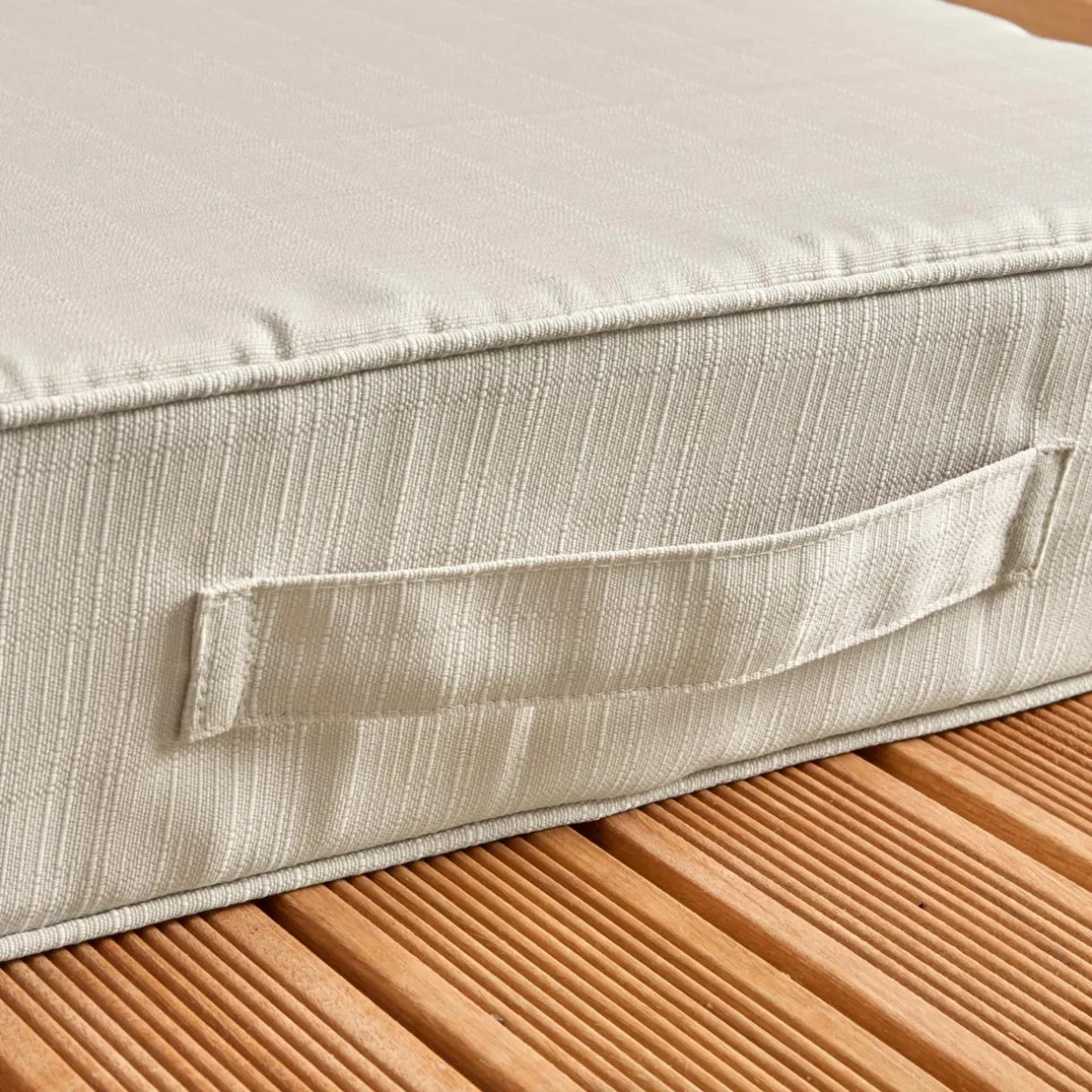 EMINZA Coussin de sol extérieur déhoussable (45 x 45 cm) Sunset Ecru Outlet