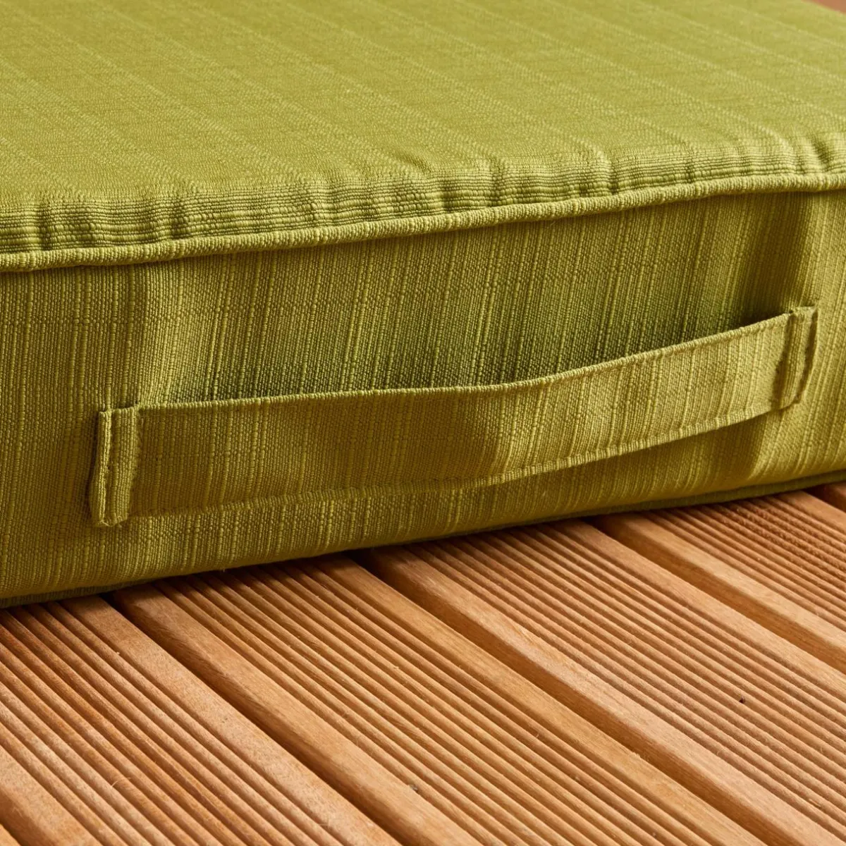EMINZA Coussin de sol extérieur déhoussable (45 x 45 cm) Sunset Vert olive Online