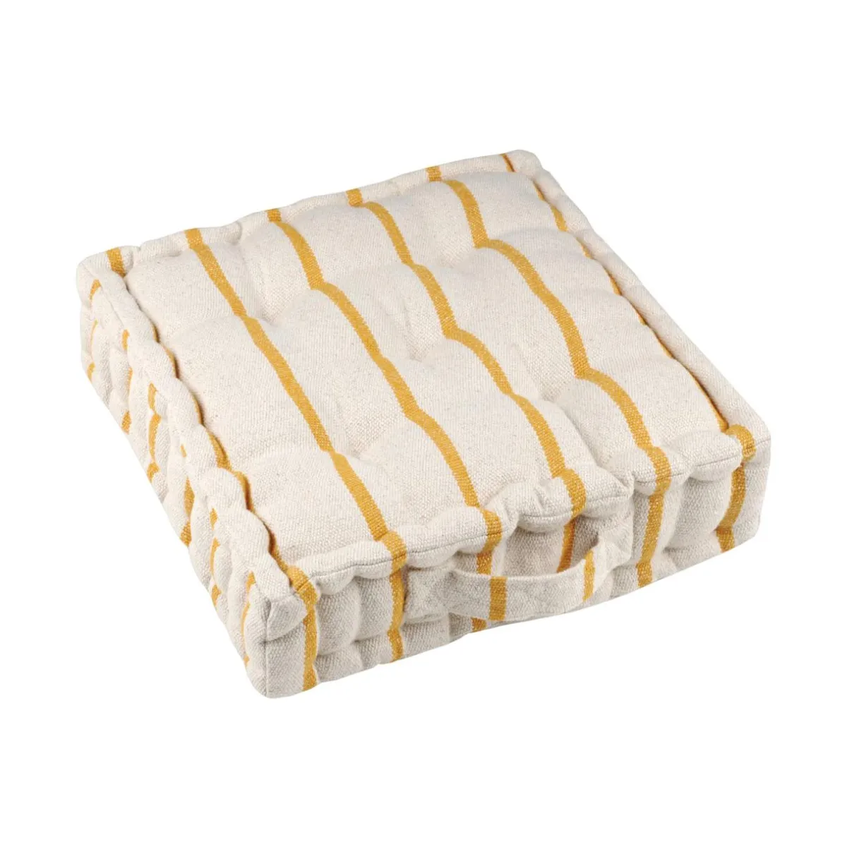 EMINZA Coussin de sol extérieur toile de coton (45 x 45 cm) Ocealys Jaune moutarde Online