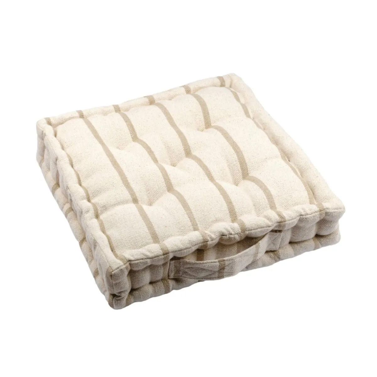 EMINZA Coussin de sol extérieur toile de coton (45 x 45 cm) Ocealys Beige Online