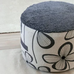 STOF Coussin de sol haut en coton (40 cm) Tilda Gris