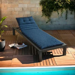 EMINZA Coussin de transat capitonné (180 x 60 cm) Sunset Bleu nuit Sale