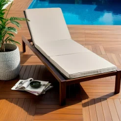 EMINZA Coussin de transat déhoussable (190 x 60 cm) Sunset Ecru Sale