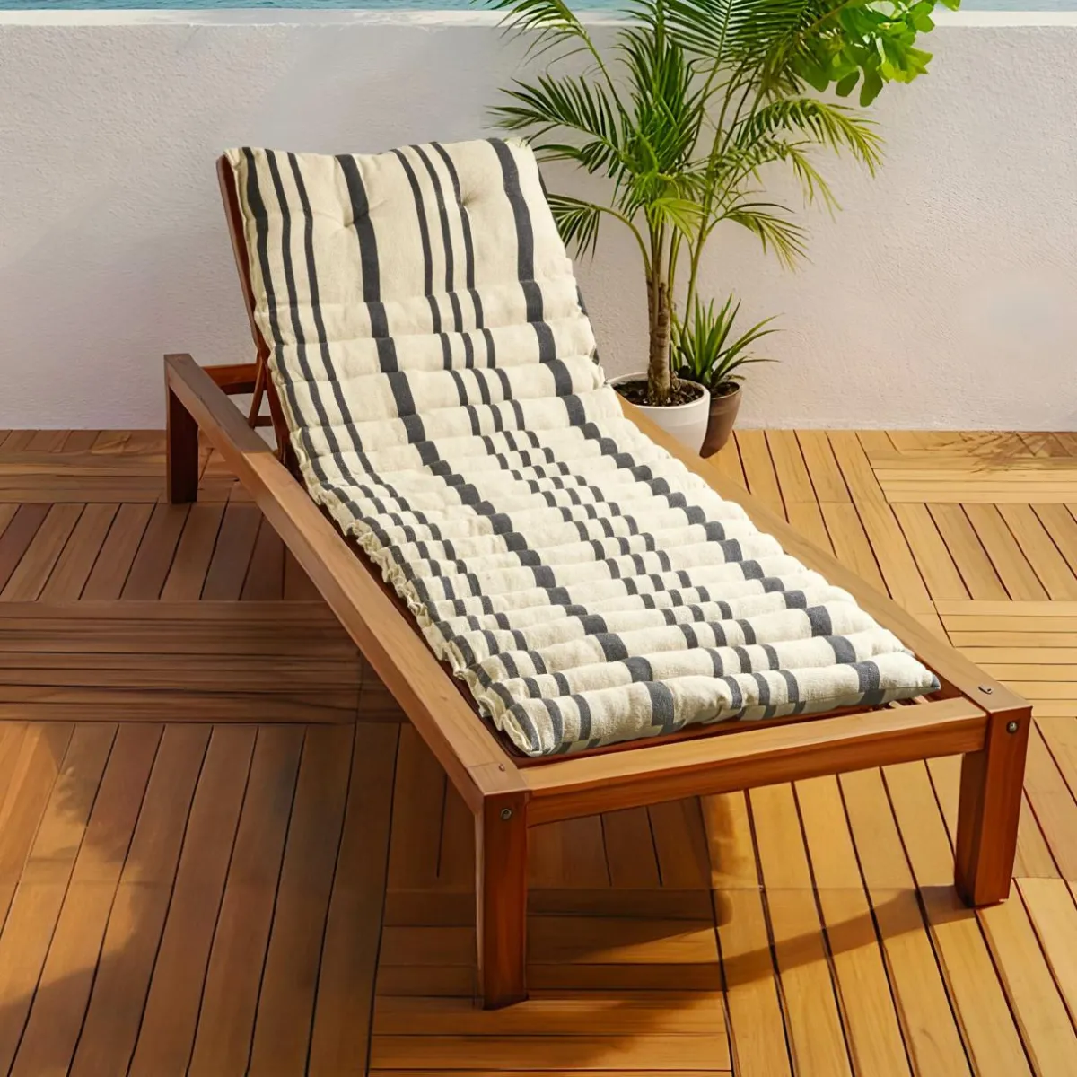 EMINZA Coussin de transat enroulable (180 x 60 cm) Nautira Gris ardoise Clearance
