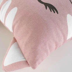 douceur d'intu017drieur Coussin enfant carré (40 x 40 cm) Chatchat Rose New
