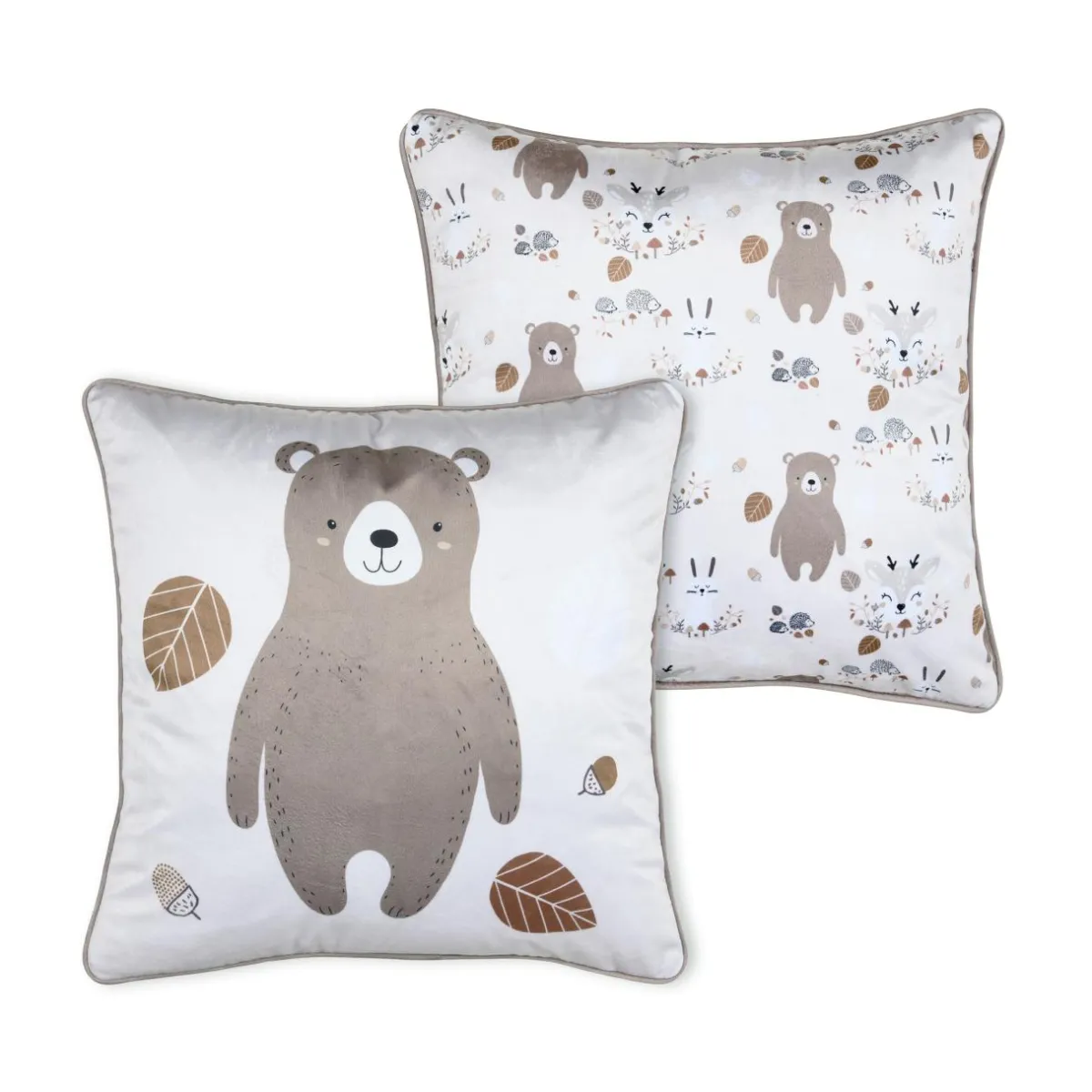 STOF Coussin enfant carré (40 x 40 cm) Gabin Taupe Hot