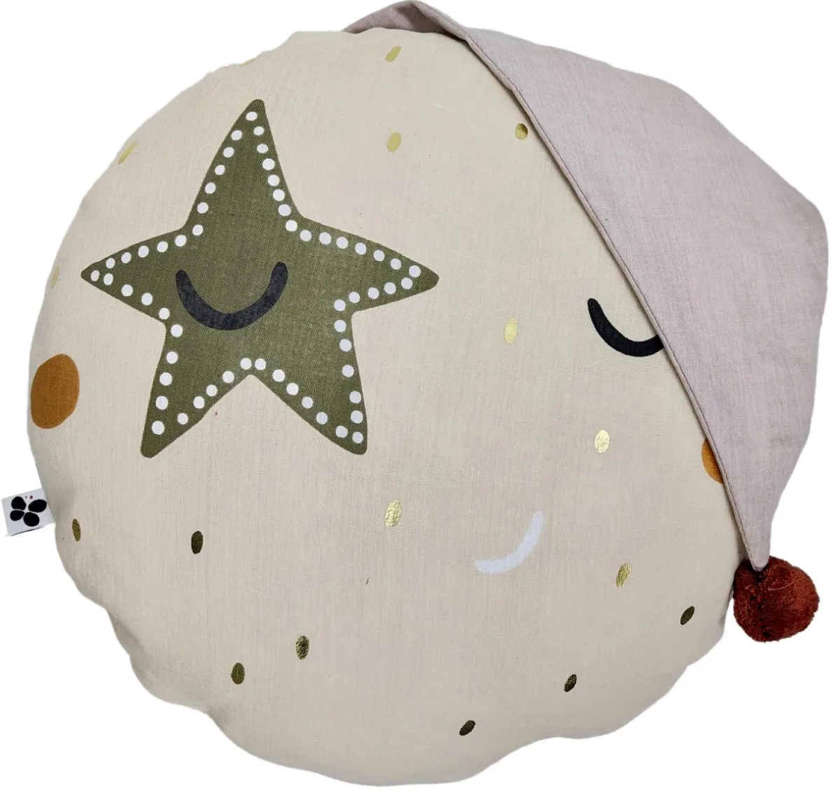 L'effet papillon Coussin enfant rond coton (40 cm) Sky Dream Multicolore Hot