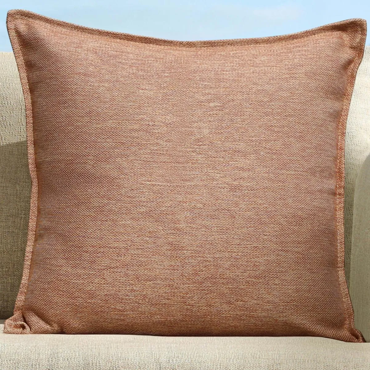 MOBELLIA Coussin extérieur carré (60 x 60 cm) Kalena Terracotta