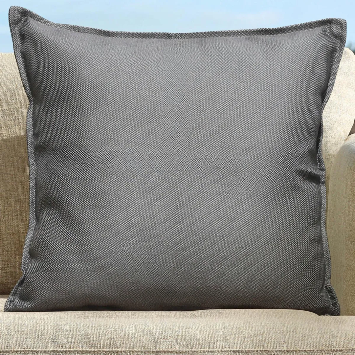 MOBELLIA Coussin extérieur carré (45 x 45 cm) Boraé Gris Outlet