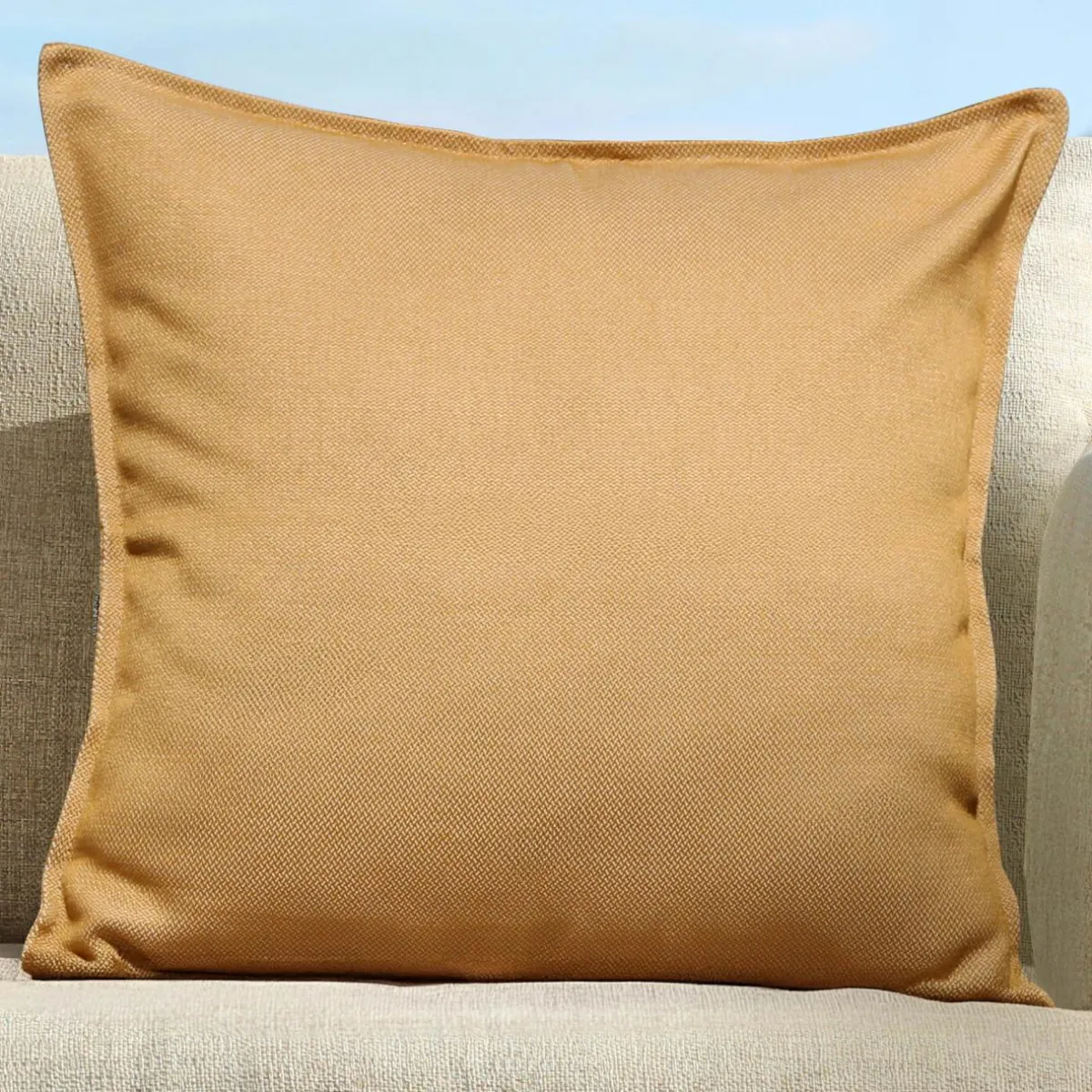MOBELLIA Coussin extérieur carré (60 x 60 cm) Boraé Ocre Jaune ocre Clearance
