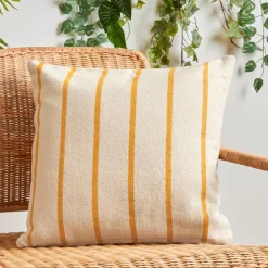 EMINZA Coussin extérieur carré toile de coton (50 x 50 cm) Ocealys Jaune moutarde Sale
