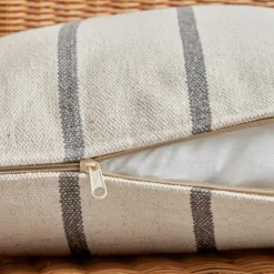 EMINZA Coussin extérieur carré toile de coton (50 x 50 cm) Ocealys Gris Anthracite Sale