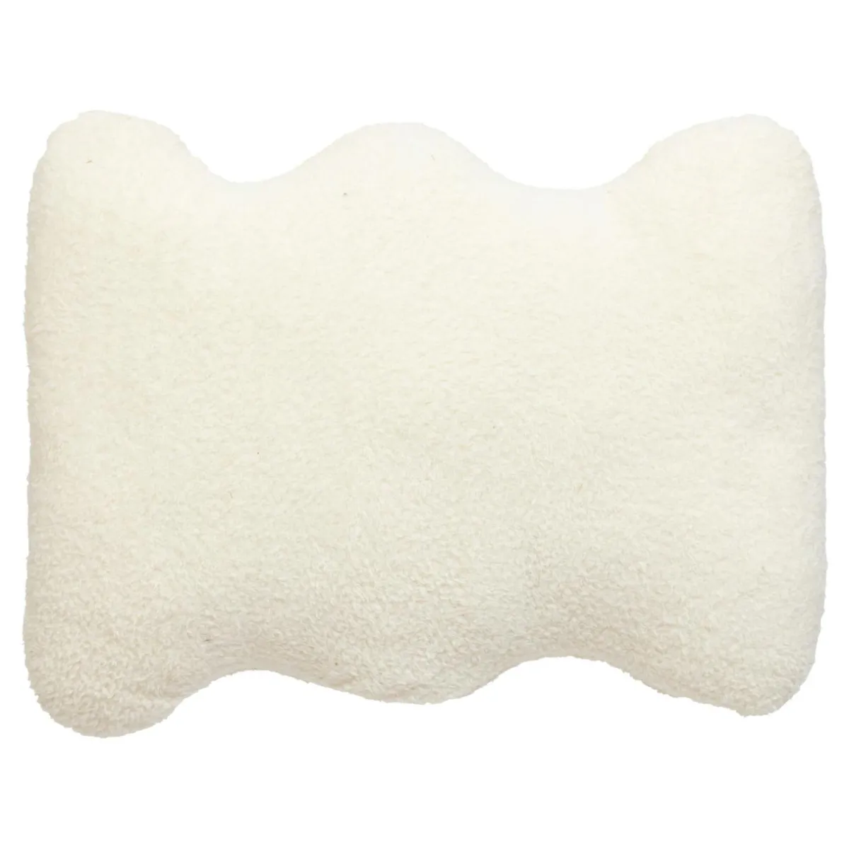 Atmosphera, cru017dateur d'intu017drieur Coussin rectangulaire bouclette (35 x 48 cm) Bliss Blanc