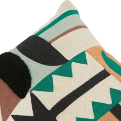 Atmosphera, cru017dateur d'intu017drieur Coussin rectangulaire brodé (30 x 50 cm) Mala Multicolore