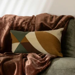 Atmosphera, cru017dateur d'intu017drieur Coussin rectangulaire brodé (30 x 50 cm) Harry Multicolore Vert Best