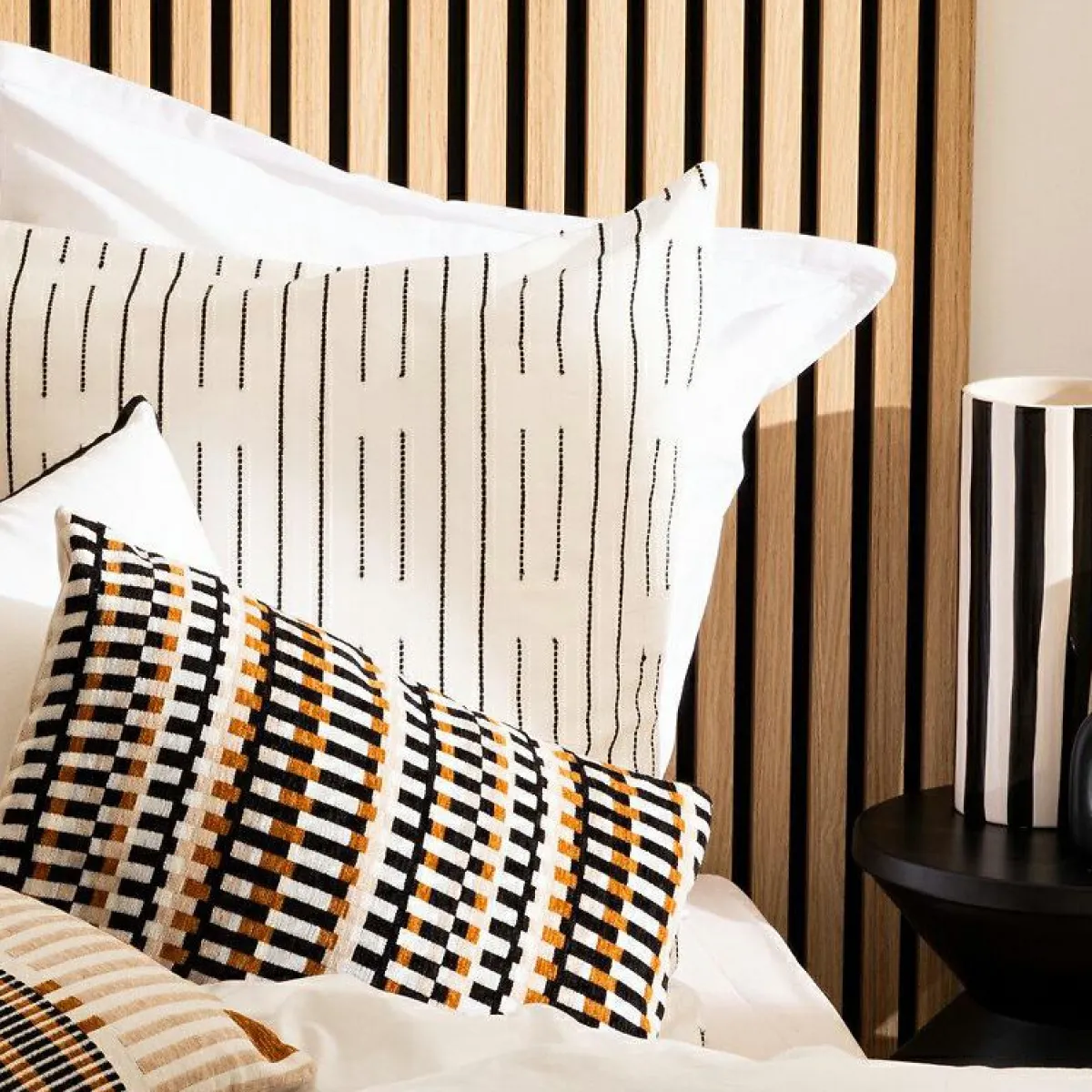 Atmosphera, cru017dateur d'intu017drieur Coussin rectangulaire brodé (30 x 50 cm) Jangwa Beige Outlet