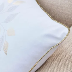 douceur d'intu017drieur Coussin rectangulaire coton (40 x 60 cm) Duchesse Blanc Best