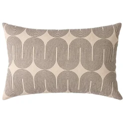 douceur d'intu017drieur Coussin rectangulaire coton (40 x 60 cm) Ondine Noir Hot