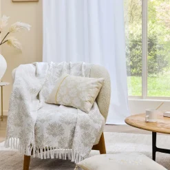 douceur d'intu017drieur Coussin rectangulaire coton (30 x 50 cm) Majestia Beige Hot