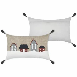 LOVELY CASA Coussin rectangulaire coton (30 x 50 cm) Cornouailles Beige Clearance
