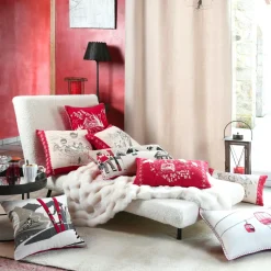 STOF Coussin rectangulaire coton (30 x 50 cm) Villard Rouge Clearance
