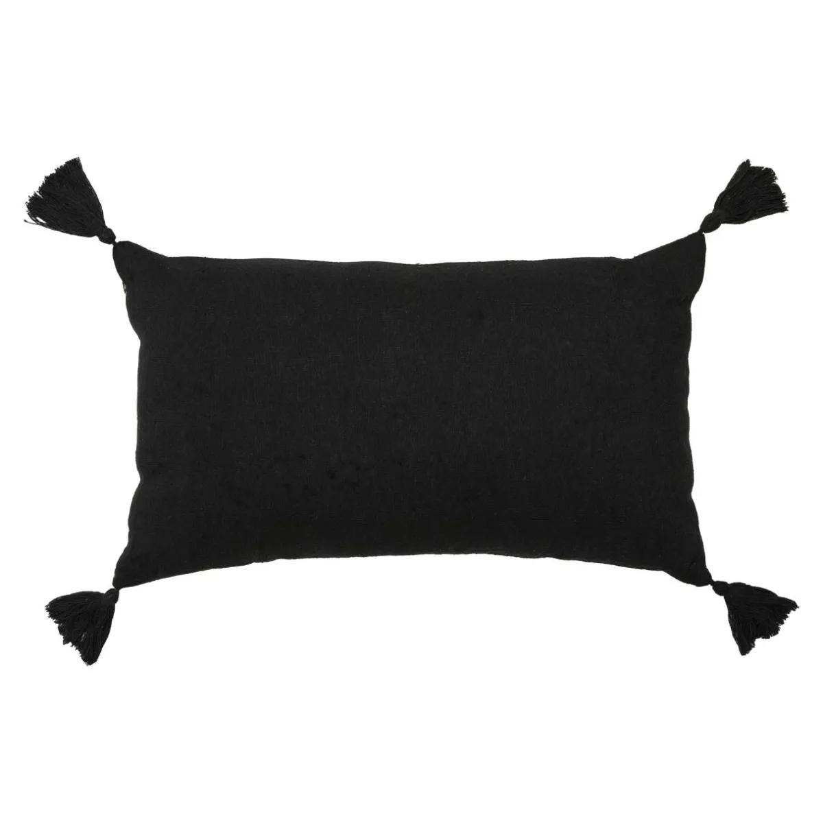 EMINZA Coussin rectangulaire coton et jute (30 x 50 cm) Nama Noir Clearance