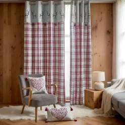 EMINZA Coussin rectangulaire coton (30 x 50 cm) Megeve Rouge Outlet