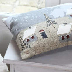 LOVELY CASA Coussin rectangulaire coton (30 x 50 cm) Cornouailles Gris Discount