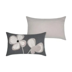 STOF Coussin rectangulaire coton (30 x 50 cm) Tilda ardoise Gris